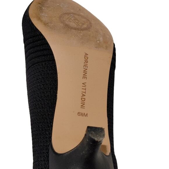 Adrienne Vittadini Skippy Pumps Kitten Heel Pointed Toe Black Womens Size 6.5M - Picture 7 of 7